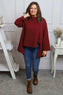 Courtney Cotton Top Wine