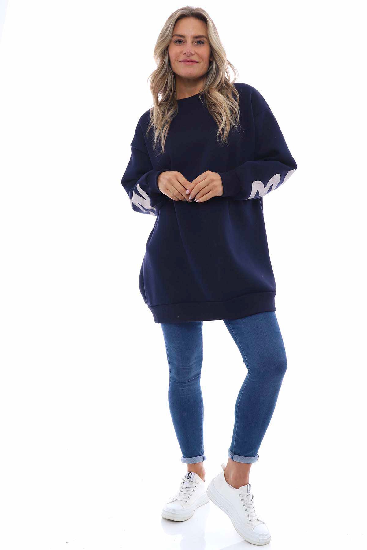 Miss Queen Cotton Sweatshirt Navy