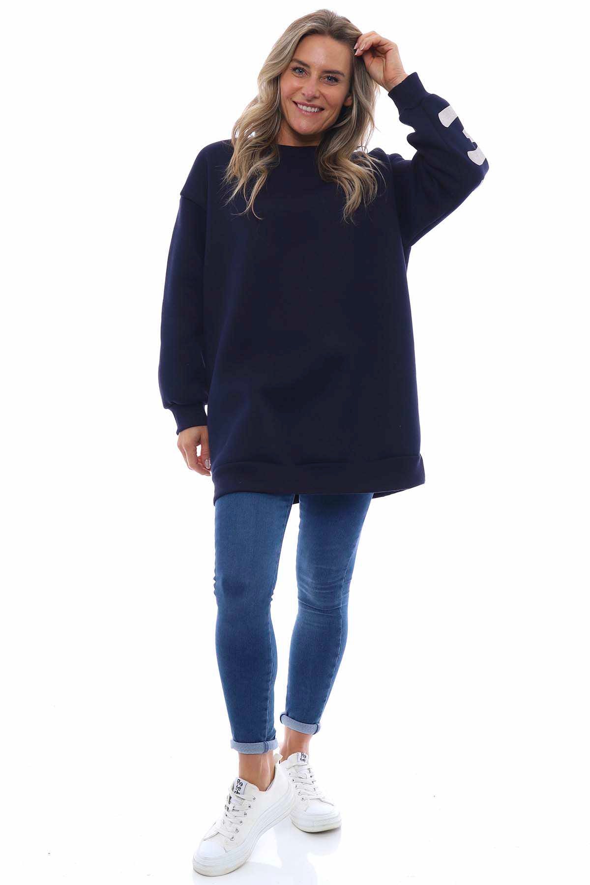 Miss Queen Cotton Sweatshirt Navy