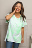 Alysia Tie Dye Cotton Top Green