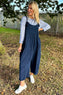 Agnes Needlecord Dungarees Navy