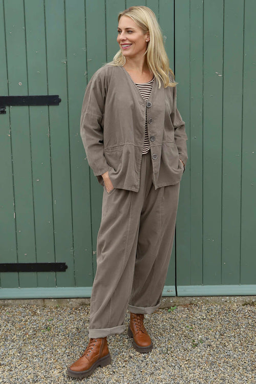 Kristen Needlecord Jacket Mocha - Image 2