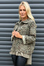 Jasmina Leopard Print Jacket Khaki