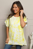 Alysia Tie Dye Cotton Top Yellow