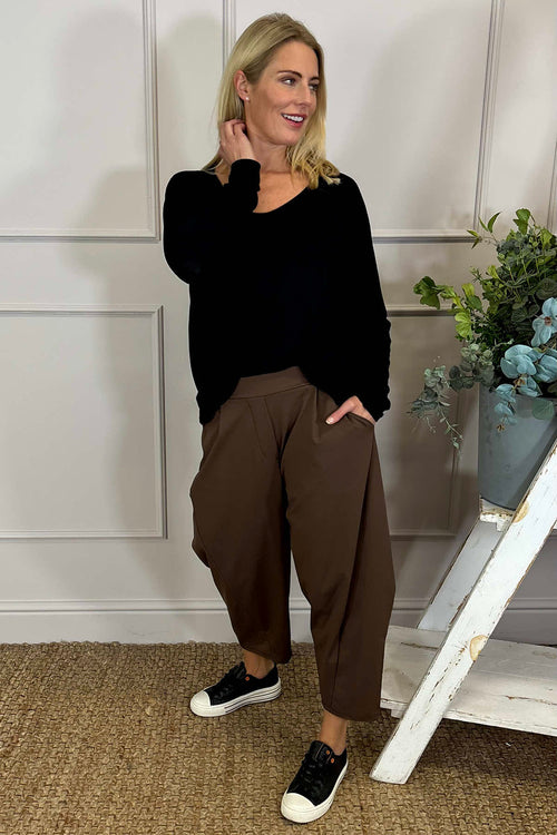 Rosie Two Pocket Cotton Trousers Nutmeg - Image 3