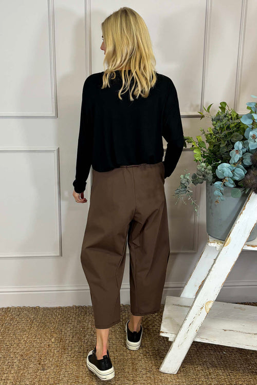 Rosie Two Pocket Cotton Trousers Nutmeg - Image 5