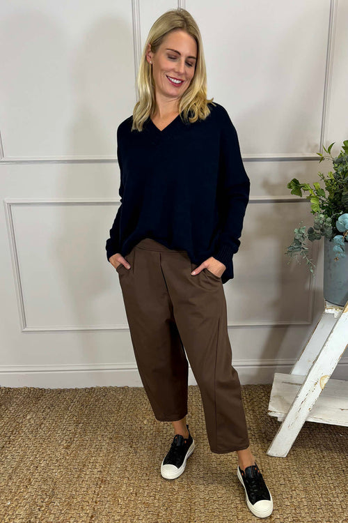 Rosie Two Pocket Cotton Trousers Nutmeg - Image 6