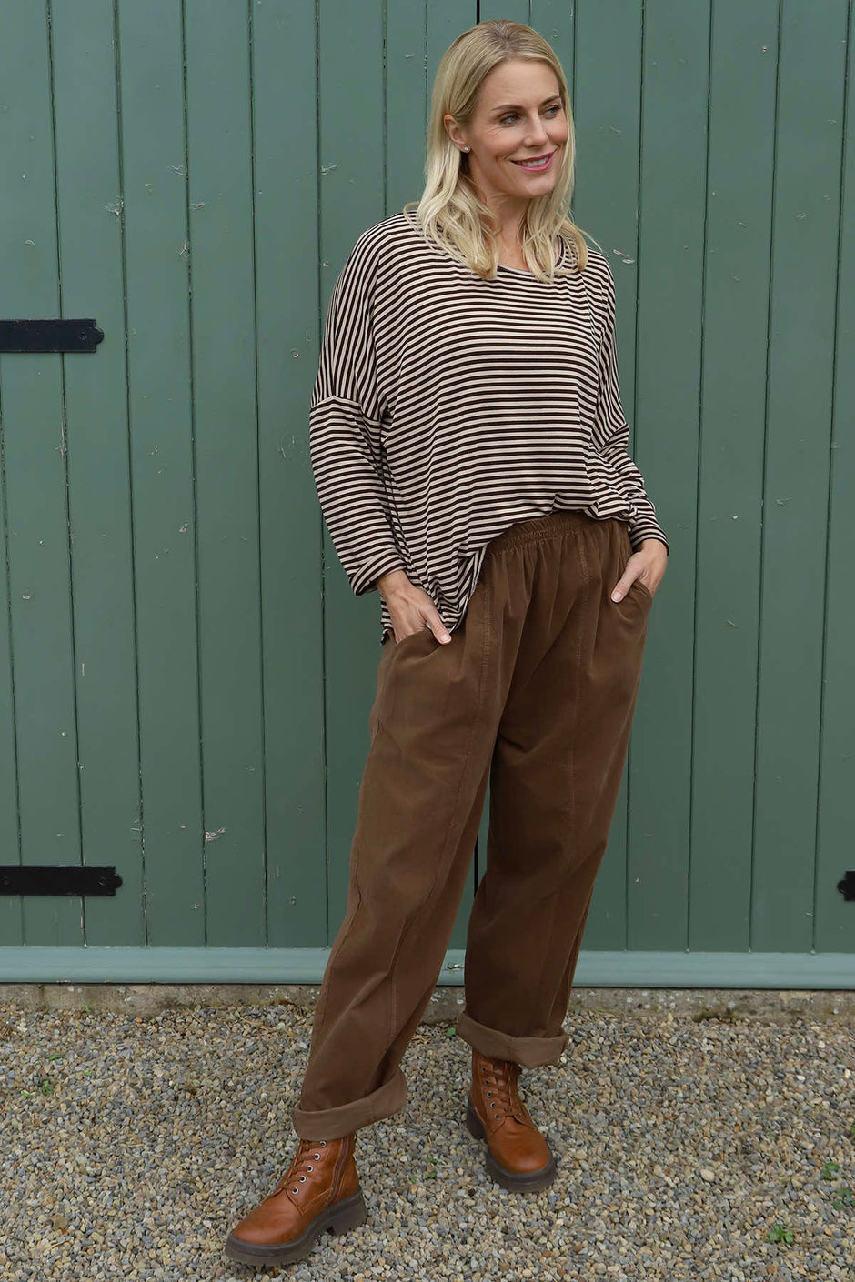 Poppy Needlecord Trousers Nutmeg