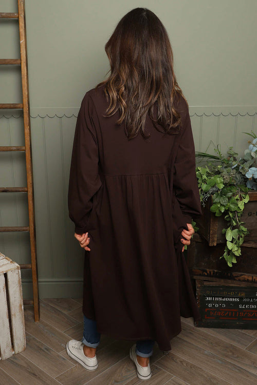 Eliza Cotton Dress Cocoa - Image 4