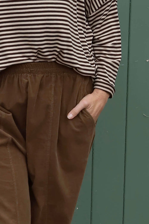 Poppy Needlecord Trousers Nutmeg - Image 3