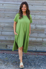 Samia Cotton Tunic Olive Olive - Samia Cotton Tunic Olive
