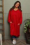 Eliza Cotton Dress Red