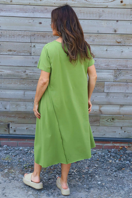 Samia Cotton Tunic Olive - Image 4