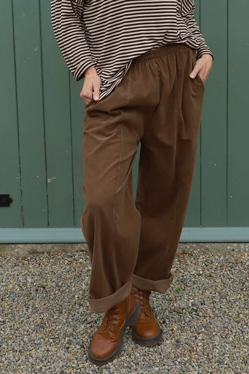 Poppy Needlecord Trousers Nutmeg - Image 2