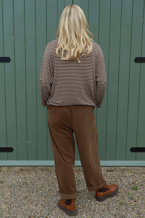 Poppy Needlecord Trousers Nutmeg - Image 4