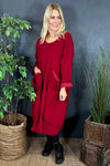 Ronette Needlecord Dress Wine