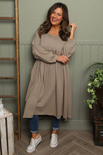 Eliza Cotton Dress Mocha Mocha - Eliza Cotton Dress Mocha