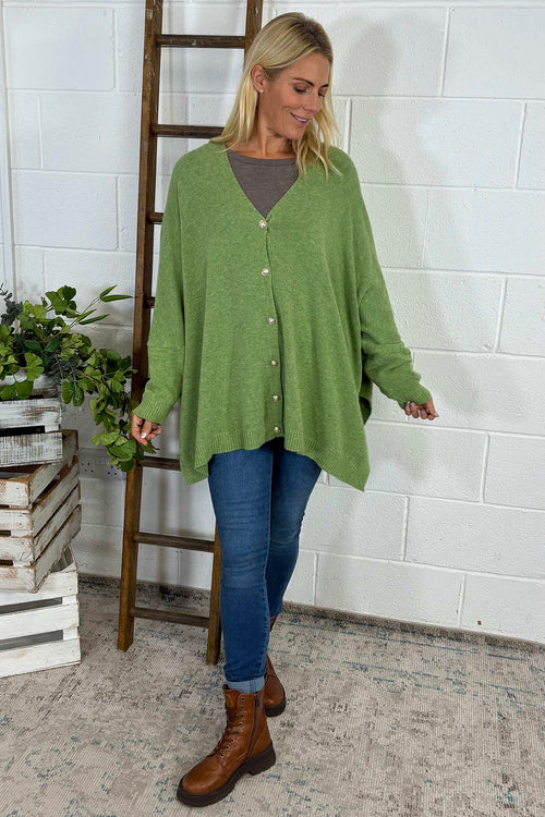 Hattie Knitted Cardigan Green