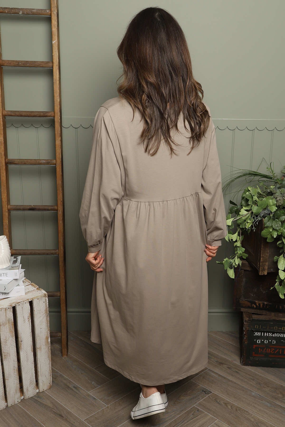 Eliza Cotton Dress Mocha