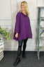 Amie Cowl Neck Cotton Top Purple