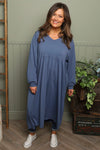 Eliza Cotton Dress Blue