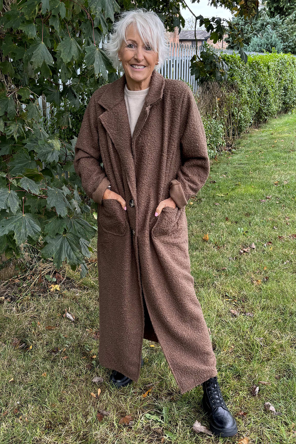 Lexie Boucle Coat Nutmeg