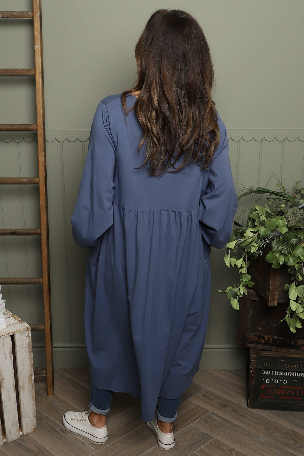Eliza Cotton Dress Blue
