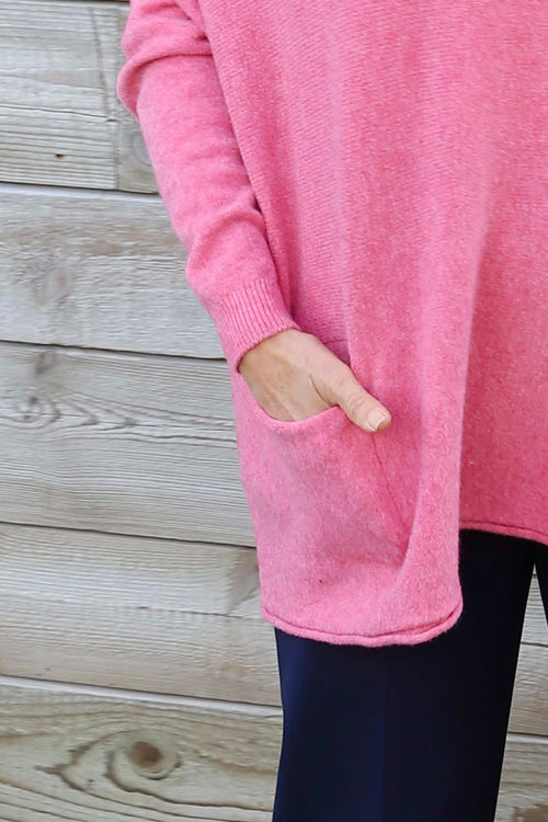 Ferne Pocket Knitted Jumper Pink - Image 3