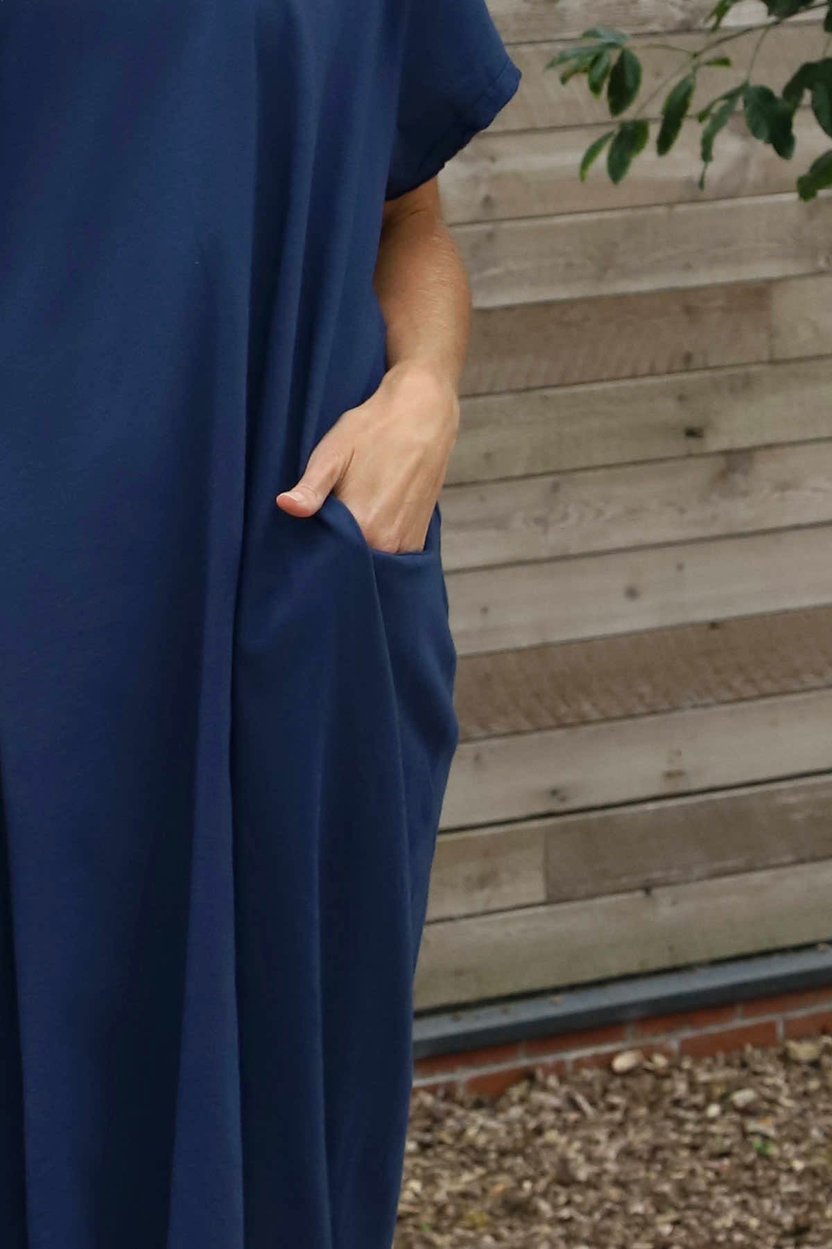 Clara Cotton Dress Navy