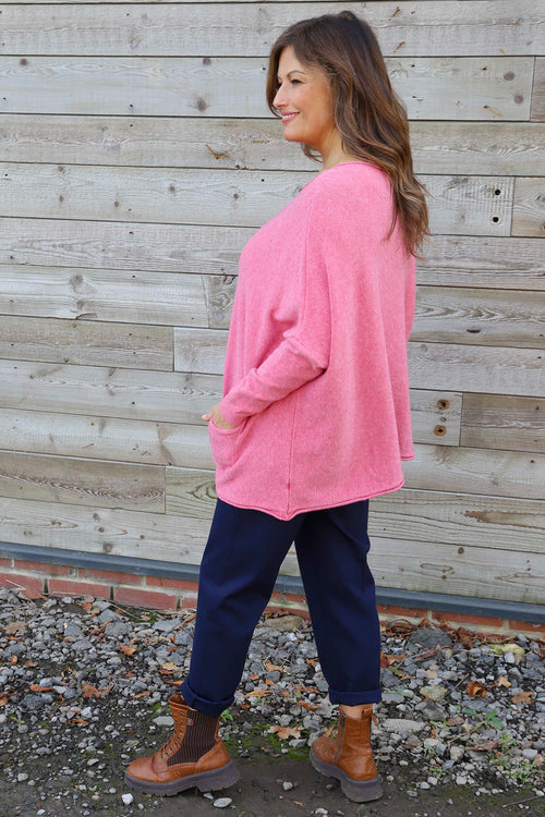 Ferne Pocket Knitted Jumper Pink - Image 4