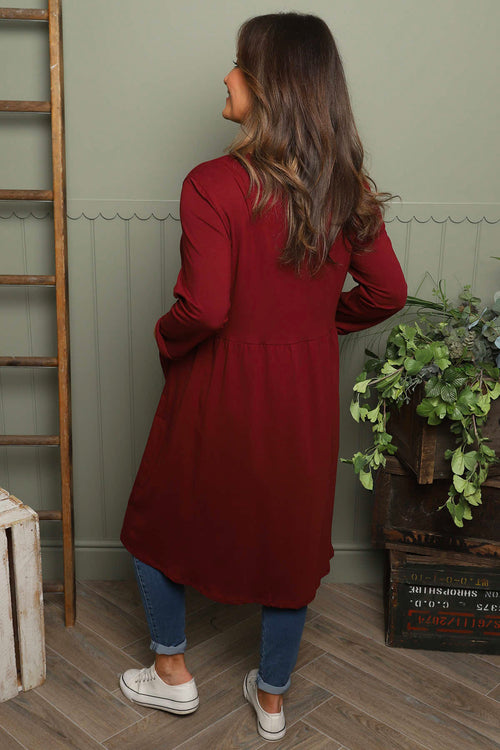 Joanna Cotton Dress Wine - Image 4