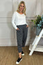 Rosie Two Pocket Cotton Trousers Charcoal