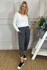 Rosie Two Pocket Cotton Trousers Charcoal