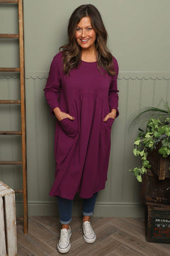 Joanna Cotton Dress Purple