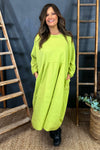 Nyala Cotton Dress Lime