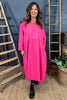 Nyala Cotton Dress Fuchsia