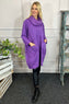 Rizo Snood Cotton Dress Purple