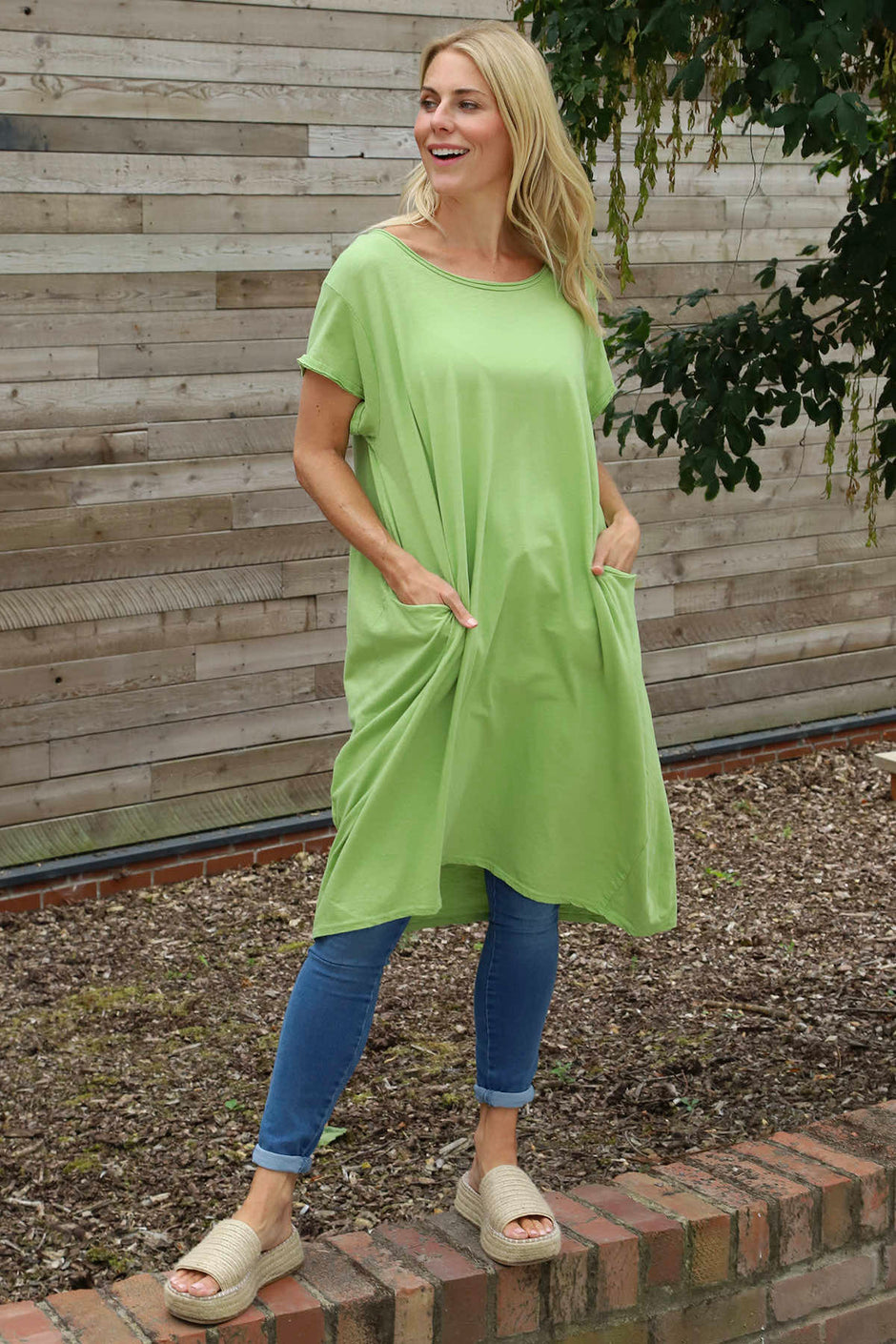 Clara Cotton Dress Green