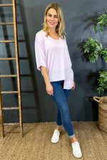 Kenzia Dip Side Top Lilac Lilac - Kenzia Dip Side Top Lilac