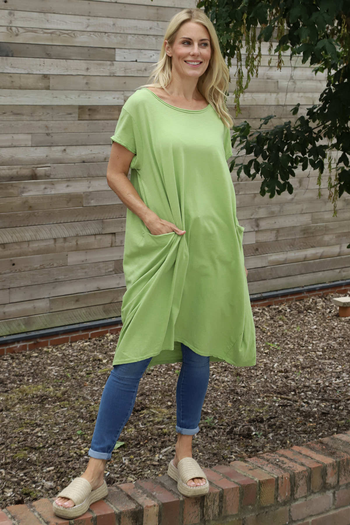 Clara Cotton Dress Green
