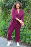 Paulton Needlecord Boilersuit Burgundy