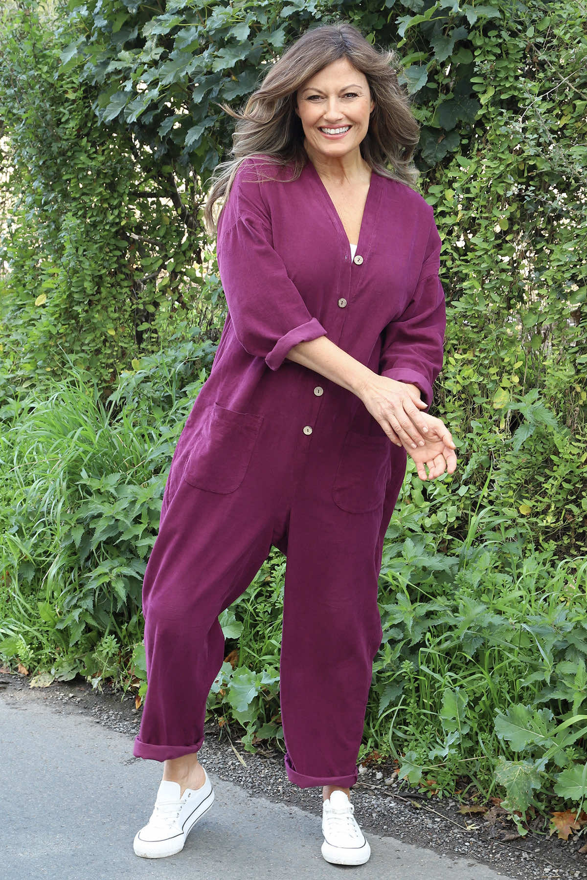 Paulton Needlecord Boilersuit Burgundy