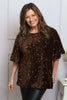 Kaylina Sequin Top Cocoa
