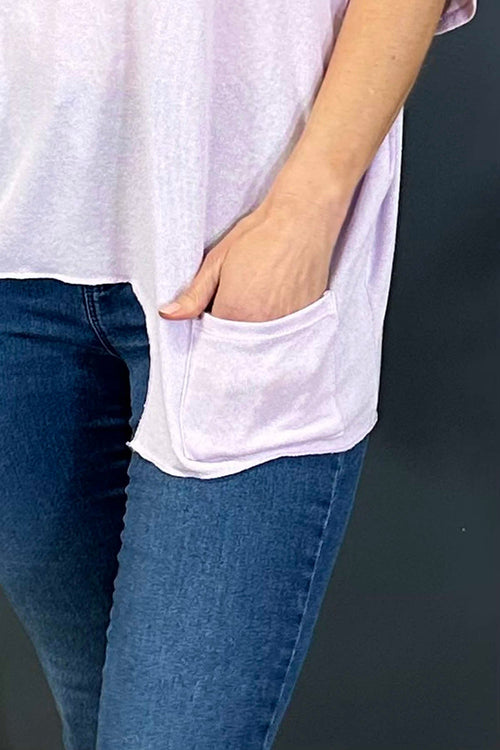 Kenzia Dip Side Top Lilac - Image 3