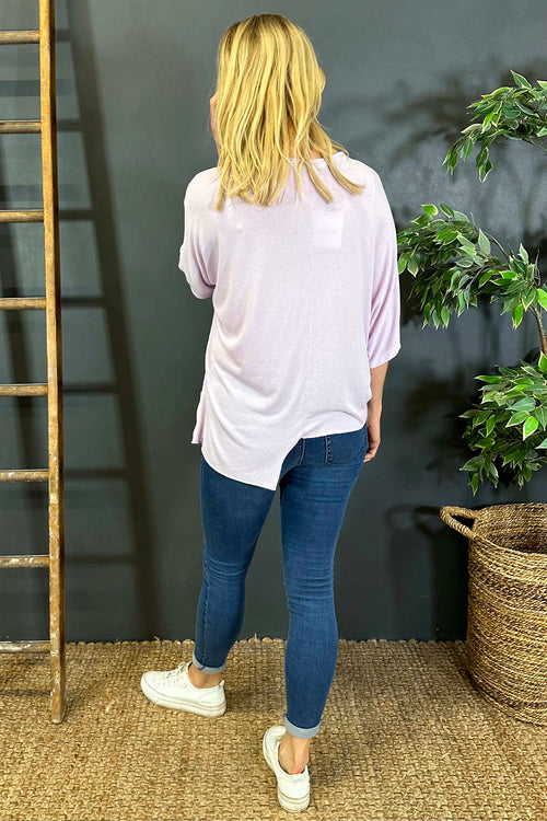 Kenzia Dip Side Top Lilac - Image 4