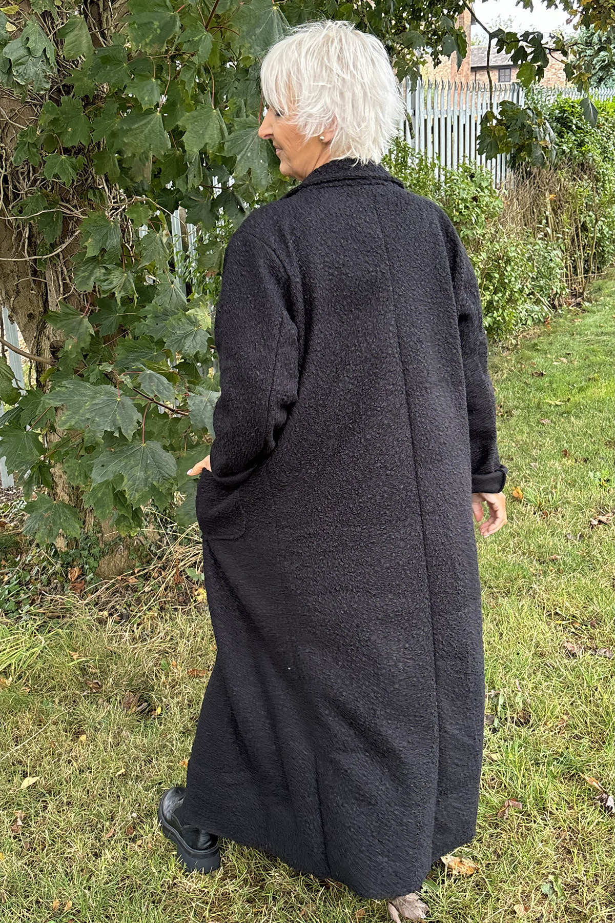 Lexie Boucle Coat Black