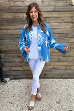 Isla Print Jacket Blue Blue - Isla Print Jacket Blue