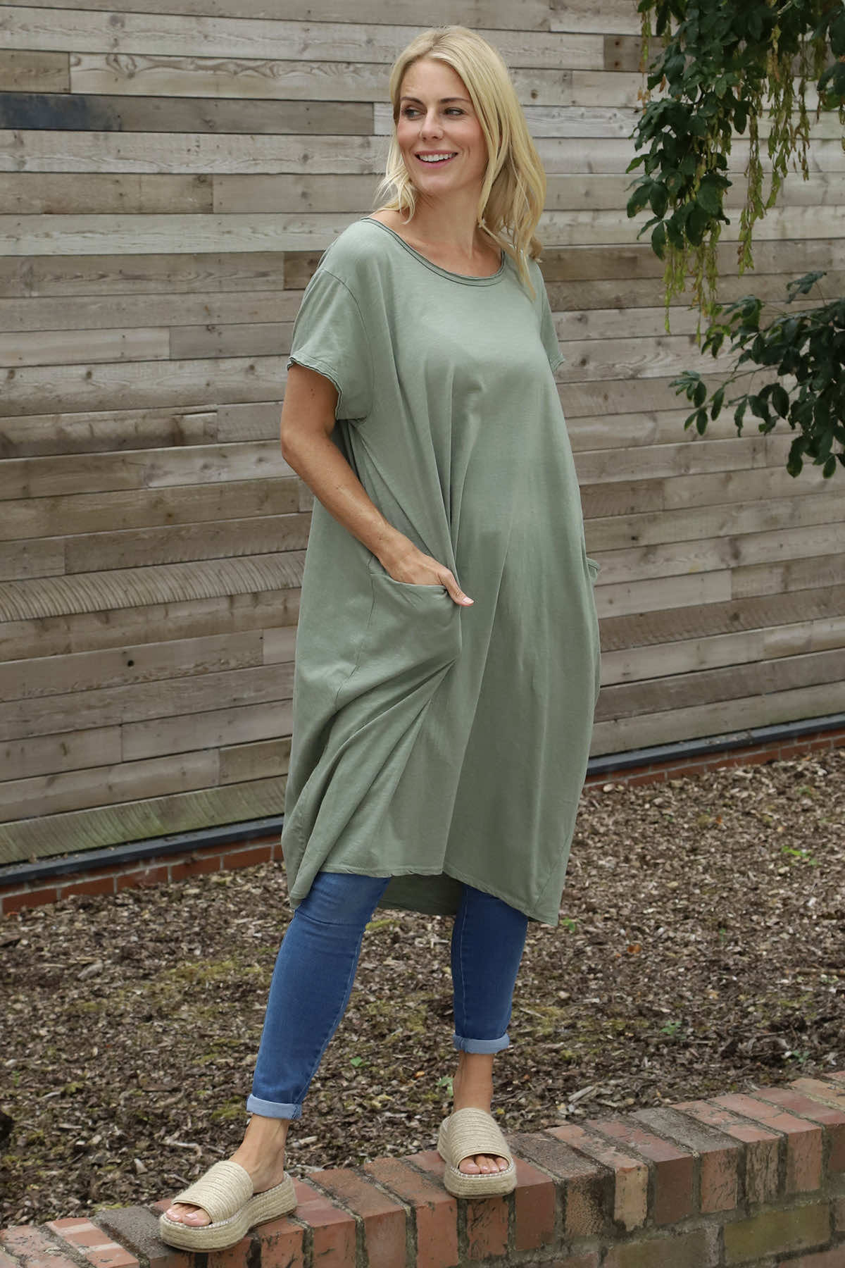 Clara Cotton Dress Khaki