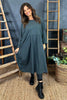 Nyala Cotton Dress Charcoal