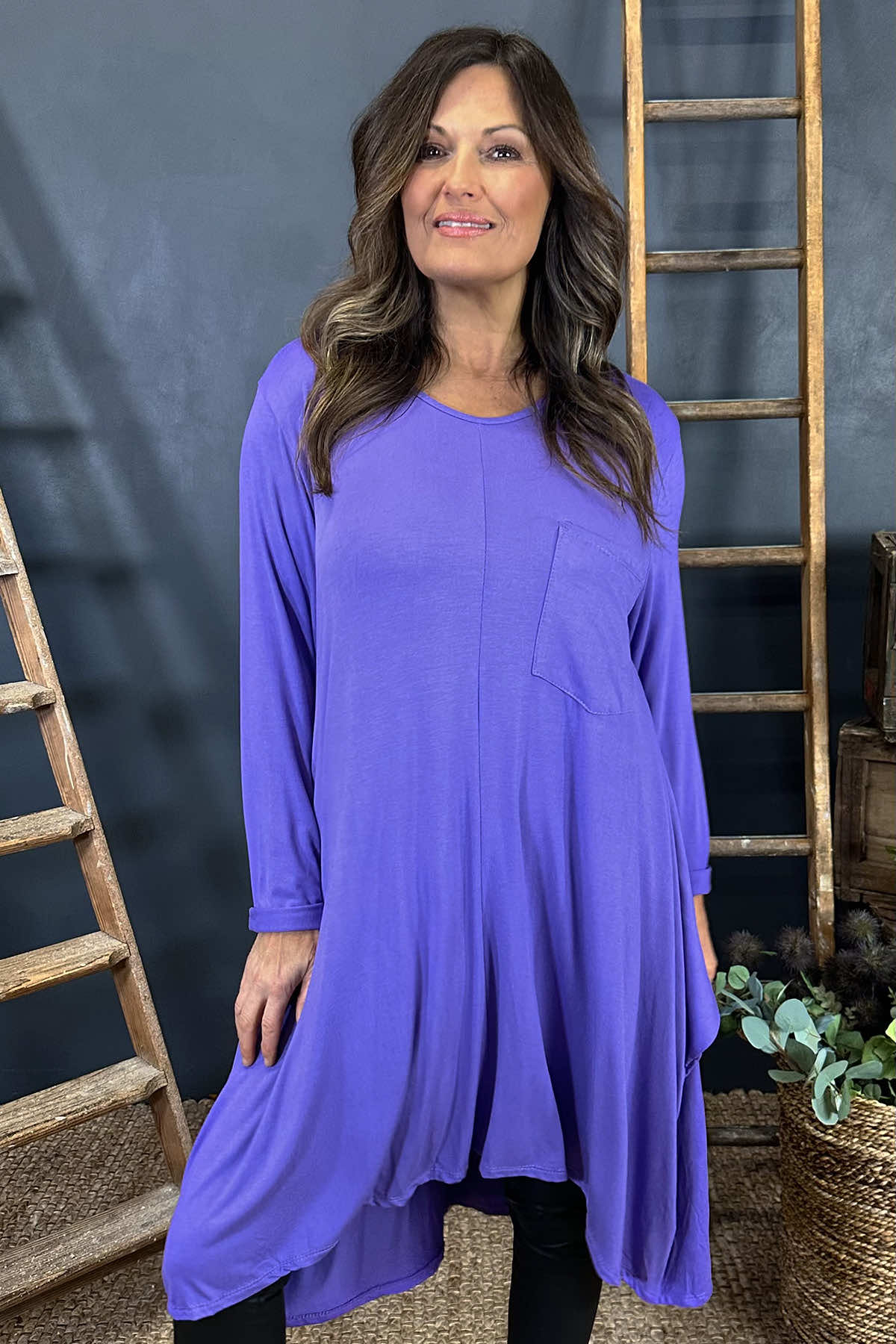 Beryl Pocket Tunic Purple